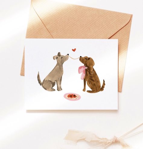 Valentine Cards For Boyfriend, Diy Watercolor Cards, Sabina Fenn, Valentines Watercolor, Valentine Cards Handmade, Animal Artwork, Cards For Boyfriend, Valentine Greeting Cards, Paint Cards