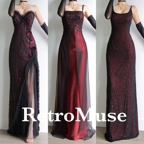 Prom Dresses Goth, Goth Dress Formal, Vintage Prom Dresses 90s, White Floral Dress Long, 90s Prom Dresses, Goth Prom Dress, Dresses 90s, 90s Prom, Prom Dress Inspo