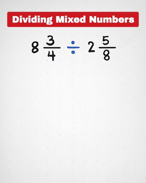 Dividing Mixed Numbers with Teacher Gon | Dividing Mixed Numbers with Teacher Gon Visit our youtube channel: https://youtube.com/@MathTeacherGon?si=z9QeWvWf8tERQ6D2 #math #fractions... | By Ako si Teacher Gon | Facebook How To Divide Fractions By Whole Numbers, Converting Mixed Numbers To Improper, Dividing Mixed Numbers, Turning Improper Fractions To Mixed Numbers, Mixed Fractions, Mixed Number To Improper Fraction, Dividing Fractions, Mixed Numbers, Divider