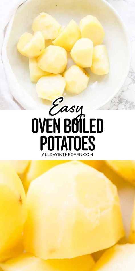 Fluffy oven boiled potatoes in a white bowl Easy Oven Recipes, Oven Recipe, Easy Potato Recipes, Easy Oven, Potato Recipe, Boiled Potatoes, Oven Recipes, Simple Ideas, Yummy Sides