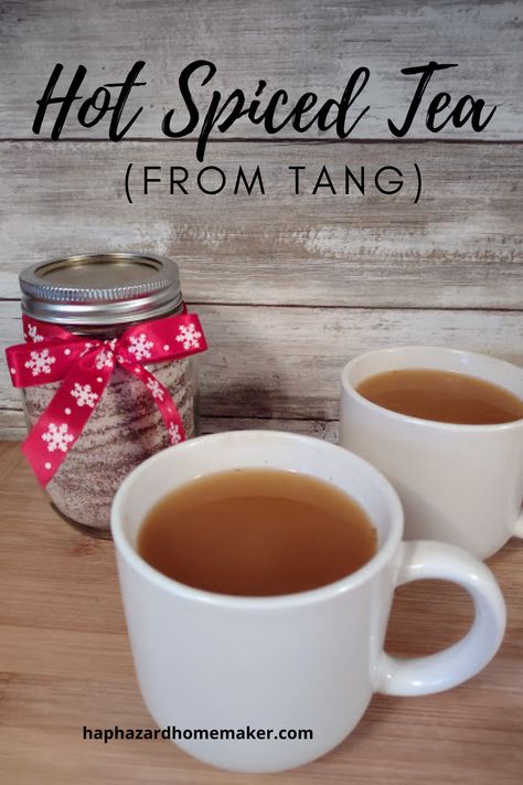 Tang Spice Tea Recipe, Spiced Tea Mix With Tang, Spice Tea Mix With Tang, Tang Recipes, Tang Hot Tea Recipe, Tang Tea Recipe, Russian Tea Recipe Tang, Spiced Tea With Tang, Spiced Tea Recipe With Tang