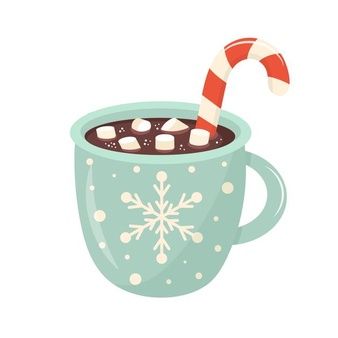 Hot Chocolate Vector, Hot Chocolate Drawing, Hot Chocolate Clipart, Hot Chocolate Art, Drawing Cup, Mug Drawing, Sublimacion Ideas, Dessert Illustration, Recipe Drawing