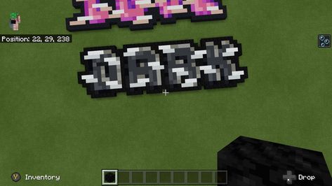 My build:) Minecraft Letters Build, Minecraft Lettering, Minecraft Letters, Minecraft Piano, Minecraft, Building