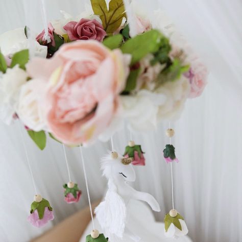 How is everyone going at home schooling? It has only been day number 2 here for this term, and it was going ok - that was until the internet went down at lunchtime today. On the plus side, I’m thinking it may be a pupil free day tomorrow.....🤔🤫😂 . . . I love these gorgeous floral mobiles. They brighten up any room!! 💕💕 By the gorgeous @poppetandwildflower . . . . #littleoakandco Woven Wreath, Rose Mobile, Unicorn Mobile, Mobile Girl, Nursery Trends, Flying Unicorn, Unicorn Flowers, Unicorn Nursery, Flower Mobile