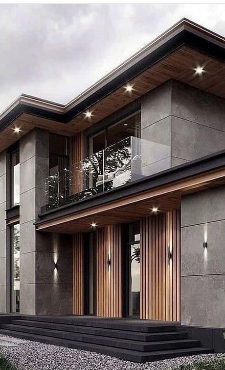 Modern Filipino House Exterior, Modern Exterior Colors, Industrial House Exterior, Contemporary House Exterior, Modern House Facades, Architect Design House, Modern Exterior House Designs, House Outside Design, Modern Architecture House