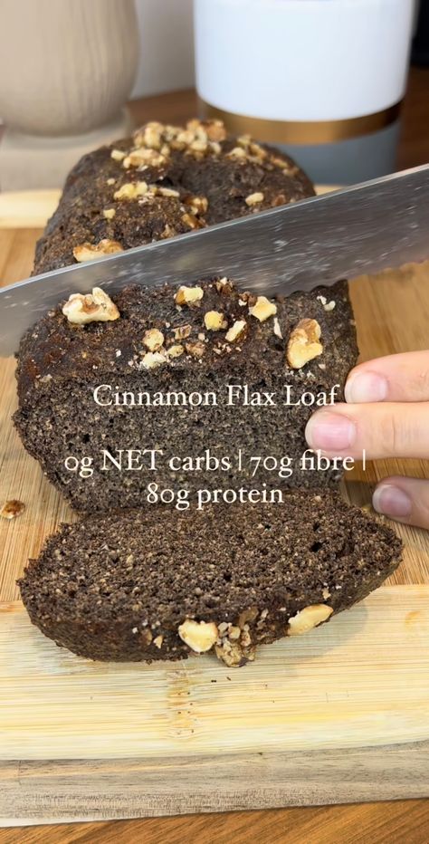 Cinnamon Flax Loaf Flax Seed Muffins, Flax Muffins, Lower Carb Meals, Food Education, Gluten Free Recipes Bread, Ziploc Bag, Flax Seed Recipes, Bread Snacks, Flax Seeds