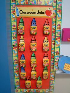 Classroom Jobs Ideas, Crayon Classroom Theme, Crayon Classroom, Crayon Themed Classroom, Classroom Theme Decor, Skeletal System Worksheet, Classroom Job Chart, Jobs Ideas, The Skeletal System