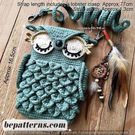 Simple and Cozy Crochet Bags Pattern | Free and Easy | Beginner Tutorials Nature Crochet, Diy Pouch Tutorial, Diy Pouch, Owl Purse, Bag Tutorials, Crochet Sheep, Bags Pattern, Aesthetic Diy, Free Crochet Bag