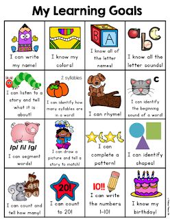 Pre-k goal sheet is the perfect goal tracking resources for your pre-kindergarten classroom.  1-page resource`of I can statements that are common skills that are taught in pre-k.  Great handout for parents, teachers, students or data tracking. Pre K Goals Chart, Pre K Supply List, Transitional Kindergarten Curriculum, Pre K Goals, Prek Goals, Kindergarten Circulum, Tk Teacher, Pre Kindergarten Classroom, Kindergarten Goals