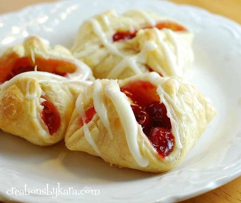 puff-pastry-turnovers Cherry Turnovers With Puff Pastry, Easy Cherry Turnovers, Turnovers With Puff Pastry, Chanukah Recipes, Pastry Recipes Dessert, Cherry Turnovers, Puff Pastry Recipes Dessert, Cherry Pies, Pastries Recipes Dessert