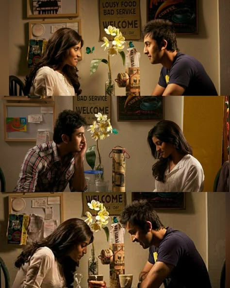 Bollywood Movie Love Scenes, Wake Up Sid Wallpapers, Wake Up Sid Posters, Wake Up Sid Aesthetic, Wake Up Sid, Bollywood Wallpaper, Vintage Bollywood Aesthetic, Movies To Watch Teenagers, Movie Dialogues