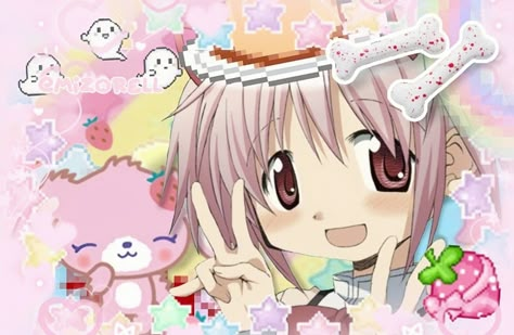 ~ Kawaiicore/cutecore🌸🦴anime mahou shoujo madoka magica!!☆☆ Strawberry ~ SugarBunnies ଘ꒰੭⁄ ⁄ ⁄ ꒱੭ °. ⑅ Madoka Magica Laptop Wallpaper, Cutecore Keyboard Background, Madoka Wallpaper Pc, Cutecore Wallpaper Ipad, Cutecore Banner, Cutecore Anime, Cutecore Pfp, Kawaii Pfp, Anime Wall Prints !!