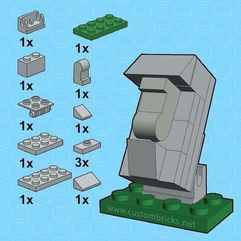 Lego Easter, Easy Lego Creations, Easter Island Heads, Instructions Lego, Lego Furniture, Lego Kits, Lego Sculptures, Micro Lego, Lego Diy