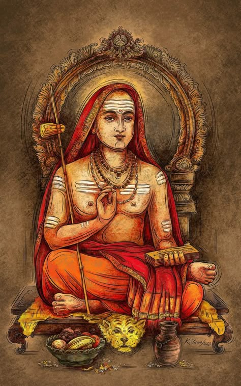 Sankaracharya Images, Frames For Living Room, Adi Shankaracharya, Om Art, Devi Images Hd, Ancient Drawings, God Artwork, Pictures Of Shiva, Ancient Paintings