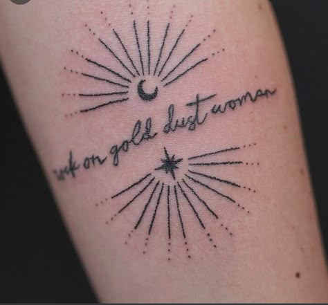 Rock On Gold Dust Woman Tattoo, Gold Dust Woman Tattoo, Mac Tattoo, Mermaid Scales Tattoo, Rock On Gold Dust Woman, Storm Tattoo, Hippie Tattoo, Soul Tattoo, Scale Tattoo