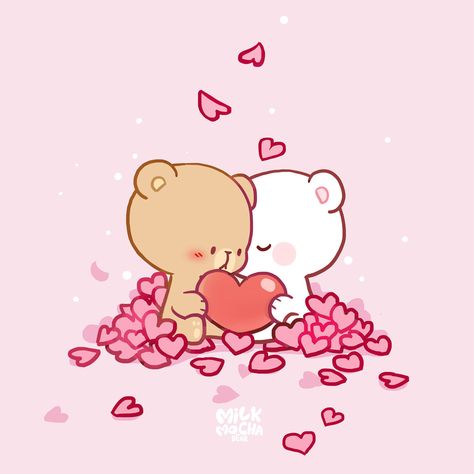 Milk And Mocha, Mocha Bear, Milk & Mocha, Cute Bear Drawings, Cute Cartoon Images, Cartoons Love, Cute Couple Cartoon, Cute Love Cartoons, Cute Kawaii Drawings