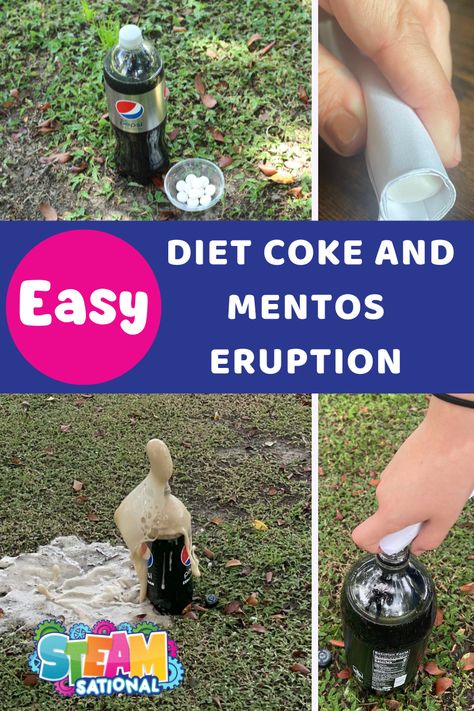 Diet Coke And Mentos Experiment, Coke And Mentos Experiment, Coke And Mentos, 1 Worksheet, Engineering Challenge, Easy Diet, Science Notebook, Chemistry Experiments, Research Question