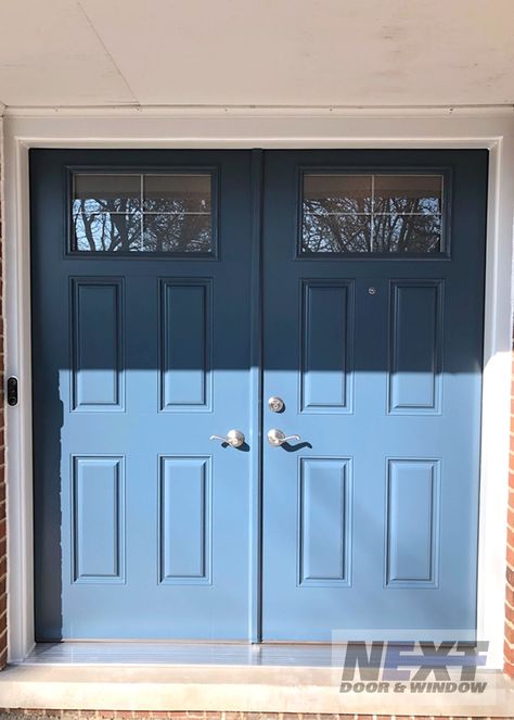 House Door Colors, House Doors Colors, Double Front Entry Doors, Door Colors, House Door, Front Entry Doors, House Doors, Blue Door, Front Entry