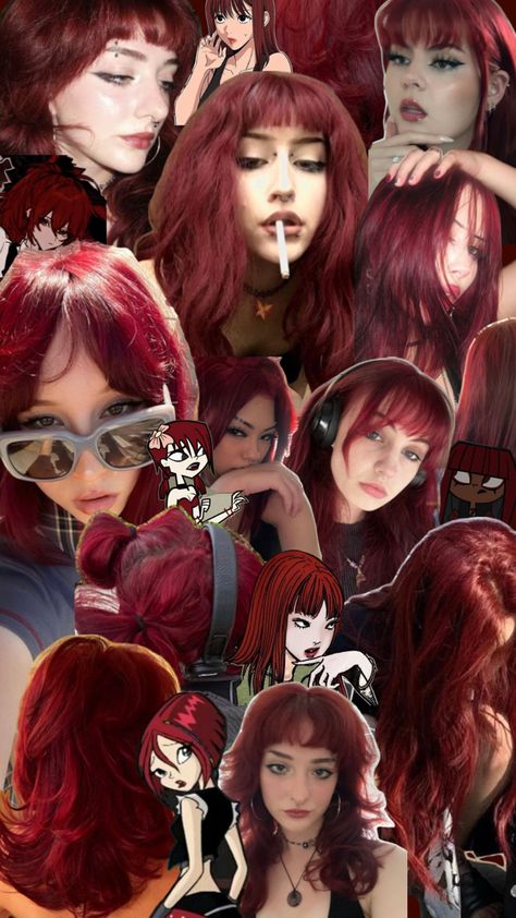 Halo Hair Color, Red Halo Hair, Halo Hair Colors, Black And Red Hair, Vibrant Hair, Halo Hair, Dynamic Duo, 4c Hairstyles, Fiery Red