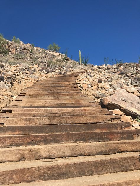 Victory Stairs - Arizona | AllTrails Buckeye Arizona, Arizona Desert Landscape, Arizona Can, Hikes In Arizona, Railroad Ties, Bike Lane, Arizona Desert, Sunrise And Sunset, Desert Landscape