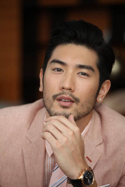 Men Hairstyle With Beard, Hairstyle With Beard, Godfrey Gao, Magnus Bane, Men Hairstyle, Asian Men Hairstyle, Beard Hairstyle, Hot Asian Men, Asian Celebrities