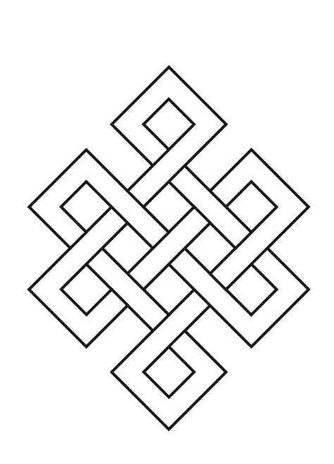 Endless Knot Design, Floating Nightstand Ideas, Modern Floating Nightstand, Nightstand Ideas, Traditional Tattoo Designs, Endless Knot, Simple Geometric Designs, Geometric Pattern Art, Punch Needle Patterns