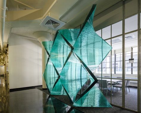 Cristina Parreño Investigates the Tectonics of Transparency With Glass Wall Prototype Architecture Journal, Tv Fal, 3d Cnc, Digital Fabrication, Couple Questions, Parametric Design, Glass Facades, Stage Design, Glass Art Sculpture