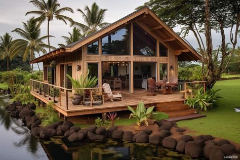 Bahay sa Pinas🇵🇭 Mix Design🏡🏘️ | Stunning Wooden House Design. Backyard Decorating Ideas Diy, Comfort Home Decor, 30a Beach House, Backyard Decorating Ideas, Backyard Decorating, Tropical Beach Houses, Modern Tropical House, Comfort Home, Wooden House Design