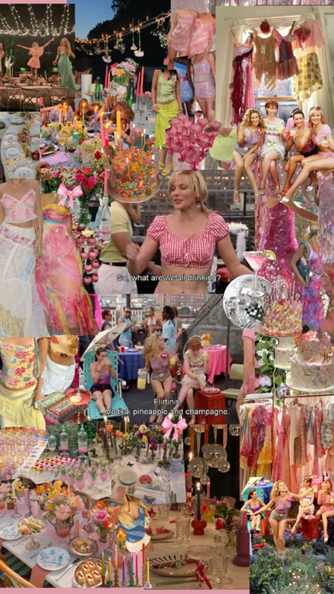 21st birthday moodboard!!! Disco Garden Party, Birthday Moodboard, 30th Birthday Bash, 21st Bday Ideas, Spring Fashion Chic, Summer Party Themes, Bachelorette Party Weekend, Birthday Collage, 21st Party