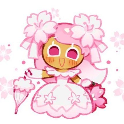 Sakura Cookie Run Kingdom, Cherry Blossom Cookie Icon, Cherry Blossom Cookie Fanart, Cherry Blossom Character Design, Cherry Blossom Cookie Run, Cookie Run Pfp, Cherry Blossom Cookie, Pink Characters, Cookie Costume