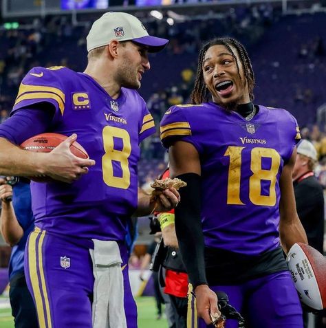 Minnesota Vikings Wallpaper, Vikings Wallpaper, Cool Football Pictures, Mn Vikings, Guys Grooming, Nfl Vikings, Justin Jefferson, Nfl Football Pictures, Kirk Cousins