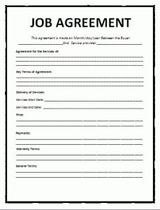 Job Agreement Template | Word, Excel & PDF Templates Contractor Contract, Service Agreement, Service Level Agreement, Photography Contract, Construction Contract, Contract Agreement, Word Templates, Document Sign, Free Word