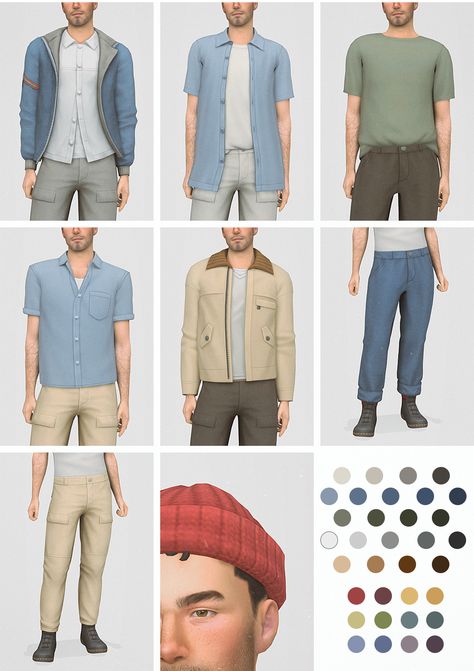 Sims 4 Male Cc Maxis Match Folder, Sims 4 Male Clothes Maxis Match, The Sims 4 Get Famous, Sims 4 Get Famous, Sims 4 Men Clothing, Sims 4 Male Clothes, Cc Sims4, Sims Packs, Pelo Sims