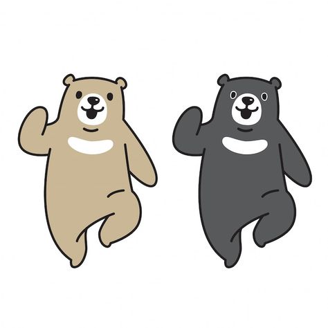 Vector bear running | Premium Vector #Freepik #vector Jumping Illustration, Bear Running, Character Running, Running Bear, Bear Character, Running Race, Art Download, Cute Bear, Cute Bears