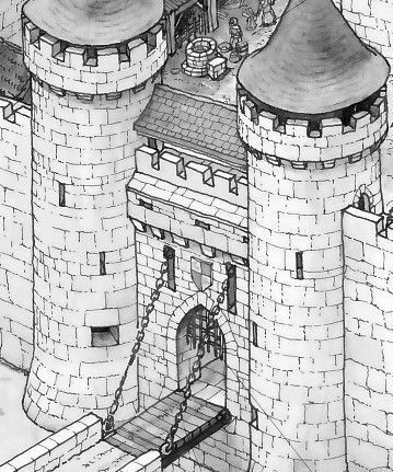 Model Castle, Castle Plans, Castle Drawing, Castle Painting, Minecraft Medieval, Medieval Ages, Castle Art, Castle Designs, Fantasy Castle