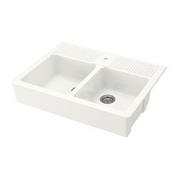 IKEA - DOMSJÖ, $315 Ikea Farmhouse Sink, Kitchen Sink Remodel, Kitchen Sink Install, Ikea Farmhouse, Metod Kitchen, Sinks Kitchen, Apron Front Sink, Sink Kitchen, Ikea Home