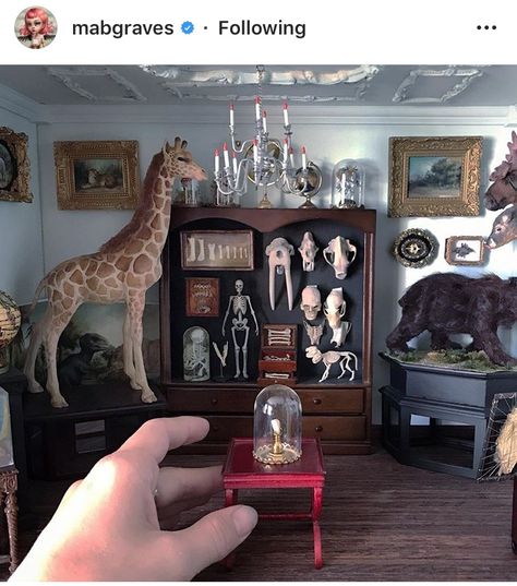 Taxidermy Diy, Mab Graves, Haunted House Diy, Tiny Office, Finding A New Hobby, Haunted Dollhouse, Diy Doll Miniatures, Mini Doll House, Doll House Crafts