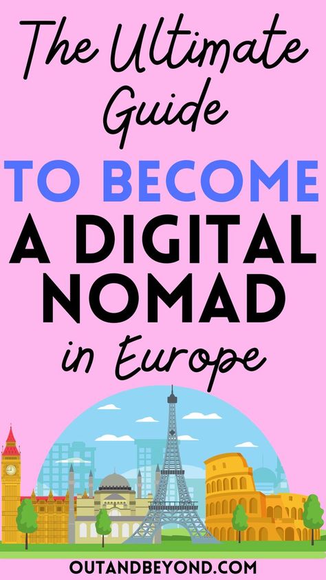 The perfect side hustle ideas to afford to live in Europe and the ultimate guide to becoming a digital nomad in Europe. Live In Europe, Digital Nomad Jobs, Virtual Jobs, Digital Nomad Life, Digital Nomad Lifestyle, Best Online Jobs, Work Opportunities, Side Hustle Ideas, Living In Europe