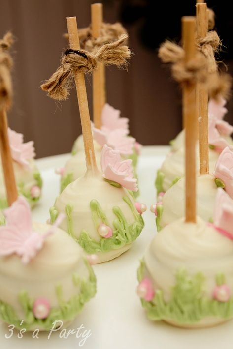 Garden Party Cakes, Pop Cupcakes, Garden Cakes, Butterfly Cake, Fairy Cake, Cookie Pops, Cakes And Cupcakes, Butterfly Cakes, Fairy Birthday