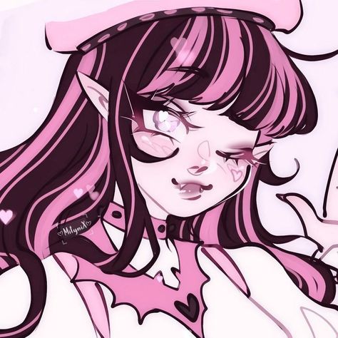 Draculaura Fanart Icon, Draculaura Art, Draculaura Fanart, Vampire Icon, Cutie Icon, Draculaura Pfp, Draculaura Icon, Cartoon Vampire, Draculaura Aesthetic