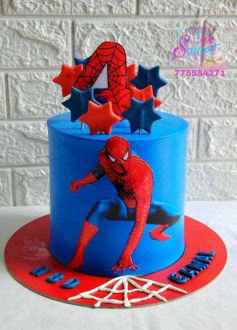 Spiderman Birthday Cake Buttercream, Spiderman Cake Designs For Kids, Dort Spiderman, Spiderman Cake Birthday For Kids, Spiderman Cake Design, Spiderman Cake Birthday, Spiderman Birthday Cake Ideas, Birthday Decor For Him, Spiderman Cakes