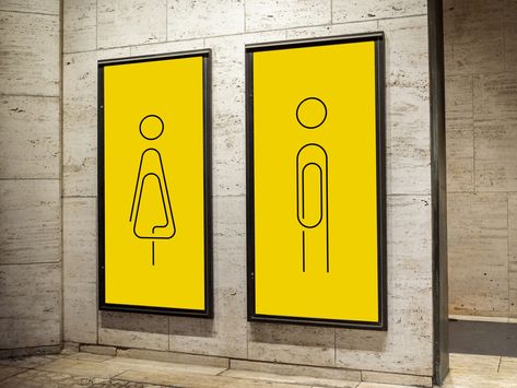 Creative Toilet Signage, Toilet Sign Design Creative, Creative Signage Design, Toilet Pictogram, Wc Icon, Toilet Signage, Bathroom Signage, Toilet Icon, Wc Sign