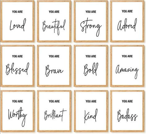 Affirmations Wall Decor, Teen Wall Decor, Black Room Decor, Affirmations Wall, Bedroom Decor For Women, Flexible Display, Motivational Wall Decor, Inspirational Wall Decor, Inspirational Quotes Wall Art