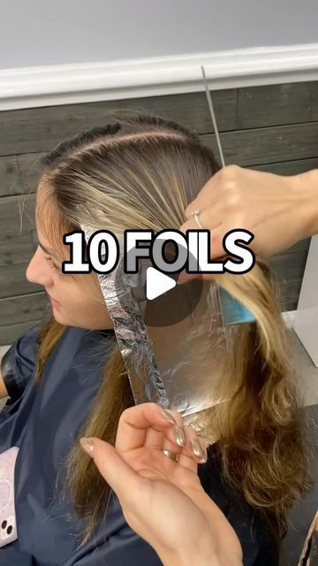 Blind And Black Hair, Top Foil Highlights, Mohawk Highlights Placement, Micro Slice Highlights, Quarter Head Foils Hair, 10 Foils Highlights, Diy Chunky Highlights, 10 Foils Highlights Placement, Rainbow Highlights Hair Brown