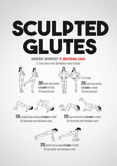 Sculpted Glutes Workout Stamina Workout, Leg And Glute Workout, Gym Routine, Body Workout Plan, Toning Workouts, Home Workouts, High Intensity Workout, Free Workouts, Lower Body Workout