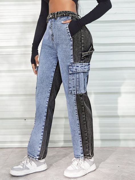 [goods_name] | SHEIN USA Trousers For Girls, Halloween Costume Outfits, Patterned Jeans, Trendy Fashion Tops, Autumn Outfit, Women Denim Jeans, Cargo Jeans, Fall Fashion Outfits, Casual Fall Outfits