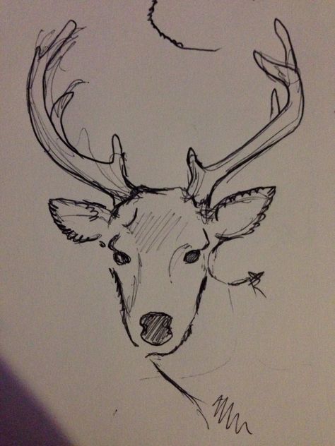 Reindeer sketch Reindeer Sketch Simple, Stag Drawing Easy, Raindeer Drawing Cute Easy, Stag Drawing Sketches, Dear Drawing Easy, Christmas Sketching Ideas, Elk Drawing Easy, Reindeer Drawing Cute, Rain Deer Drawing