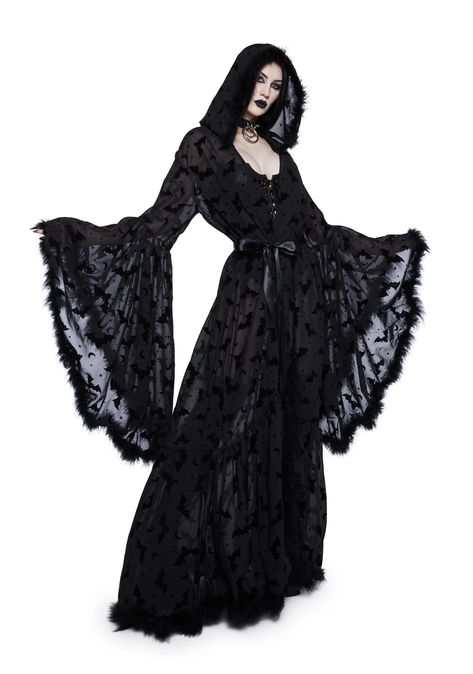 Witch Masquerade, Witch Costume Aesthetic, Witches Robes, Marabou Robe, Witch Bride, Womans Halloween Costume, Black Witch Costume, Witch Outfits, Magical Girl Outfit