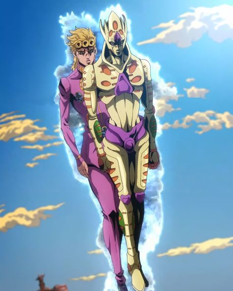 Gold Experience Requiem | JoJo's Bizarre Adventure | Know Your Meme Giorno Giovanna Gold Experience, Gold Experience Requiem, Anime Scythe, Stand Pose, Jojo Bizarro, Gold Experience, Jojo's Bizarre Adventure Stands, Jojo Stands, Design Squad