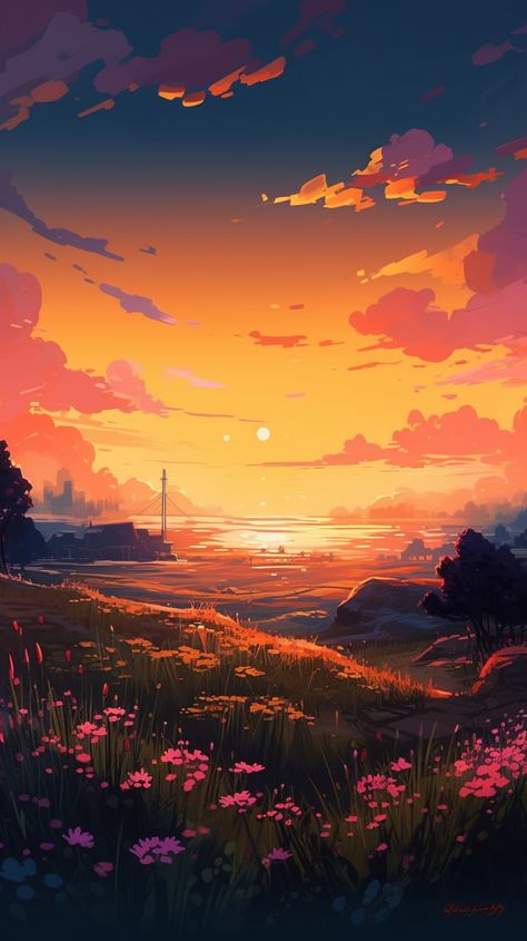 G23 Wallpaper Sky, Illustration Simple, Images Disney, Illustration Cartoon, Landscape Illustration, Art And Illustration, 판타지 아트, Anime Scenery Wallpaper, Drawing Tutorials